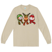 Mushroom christmas reindeer polar bear snowman Long Sleeve Tee - CowGirlArtShop