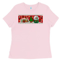 Bubblegum Pink noel Ladies Tee - BundleAndBundleShop