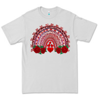 Dove Grey valentines day rainbow with roses Premium Tee - RanaPortraitStore