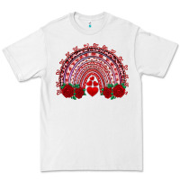 White valentines day rainbow with roses Premium Tee - RanaPortraitStore
