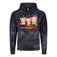 Cloud Black happy hallothanksmas pigs Vintage Hoodie - texasbilliewilder