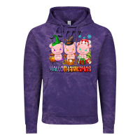 Cloud Purple happy hallothanksmas pigs Vintage Hoodie - texasbilliewilder