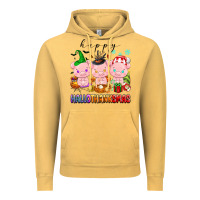 Vintage Mustard happy hallothanksmas pigs Vintage Hoodie - texasbilliewilder