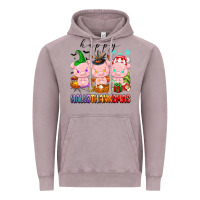 Vintage Zinc happy hallothanksmas pigs Vintage Hoodie - texasbilliewilder