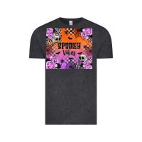 Vintage Black Spooky Vibes Vintage Tee - texasbilliewilder