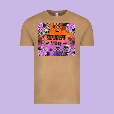 Spooky Vibes Vintage Tee Designed By Texasbilliewilder
