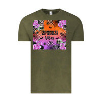 Vintage Olive Spooky Vibes Vintage Tee - texasbilliewilder