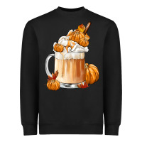 Black Fall Coffee Heavyweight Sweatshirt - FaDigitalArtStudio