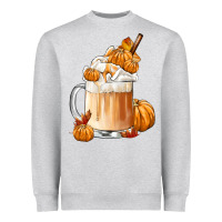 Heather Grey Fall Coffee Heavyweight Sweatshirt - FaDigitalArtStudio