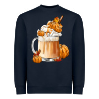 Navy Fall Coffee Heavyweight Sweatshirt - FaDigitalArtStudio