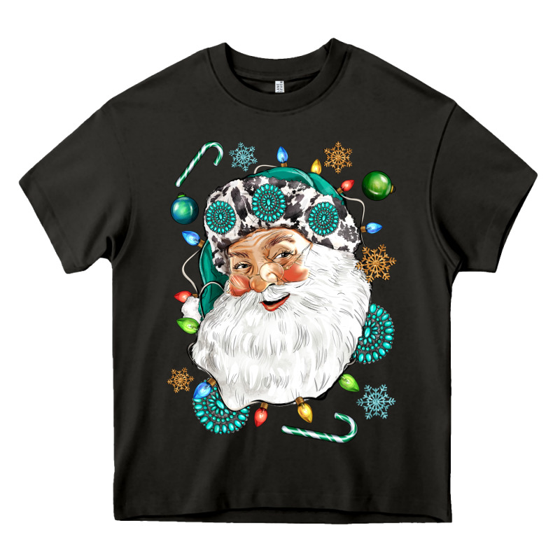 Western Santa Christmas Heavy Core Tee by NancyCooperArtShop | Teevron