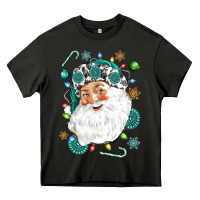 Asphalt Western Santa Christmas Heavy Core Tee - NancyCooperArtShop