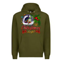 Army Green oh christmas night snow globe Premium Hoodie - BundleAndBundleShop