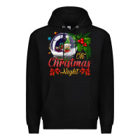 Black oh christmas night snow globe Premium Hoodie - BundleAndBundleShop