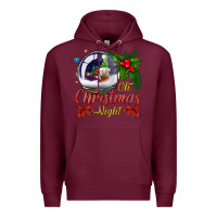 Burgundy oh christmas night snow globe Premium Hoodie - BundleAndBundleShop