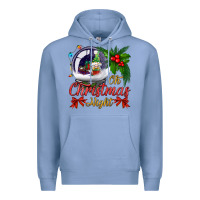 Colony Blue oh christmas night snow globe Premium Hoodie - BundleAndBundleShop