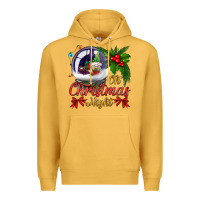 Mustard oh christmas night snow globe Premium Hoodie - BundleAndBundleShop