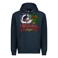 Navy oh christmas night snow globe Premium Hoodie - BundleAndBundleShop