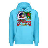 Ocean Blue oh christmas night snow globe Premium Hoodie - BundleAndBundleShop