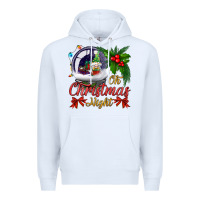 White oh christmas night snow globe Premium Hoodie - BundleAndBundleShop