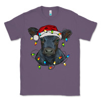 Lavender christmas baby black angus calf with lights Classic Tee - RanaPortraitStore