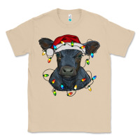 Mushroom christmas baby black angus calf with lights Classic Tee - RanaPortraitStore