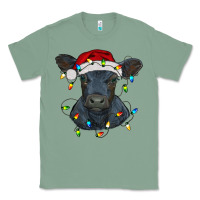 Sage christmas baby black angus calf with lights Classic Tee - RanaPortraitStore