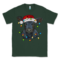Sports Green christmas baby black angus calf with lights Classic Tee - RanaPortraitStore