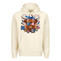 Sandshell moo rica highland cow Premium Hoodie - RanaPortraitStore
