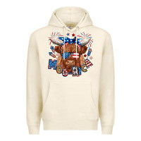 Tofu moo rica highland cow Premium Hoodie - RanaPortraitStore