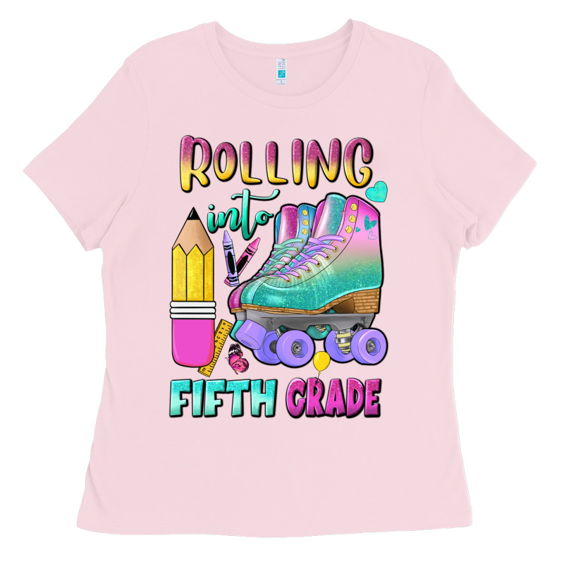 Rolling Into Fifth Grade Ladies Tee by BundleAndBundleShop | Teevron