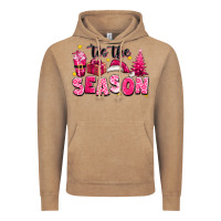 Vintage Coffee Pink 'tis the season Christmas Vintage Hoodie - texasbilliewilder