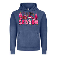 Vintage Denim Pink 'tis the season Christmas Vintage Hoodie - texasbilliewilder