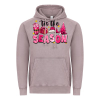 Vintage Zinc Pink 'tis the season Christmas Vintage Hoodie - texasbilliewilder