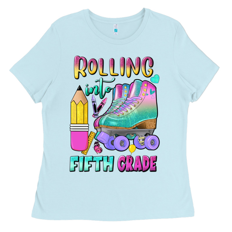 Rolling Into Fifth Grade Ladies Tee by BundleAndBundleShop | Teevron