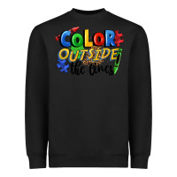 Black Color outside the lines Heavyweight Sweatshirt - FaDigitalArtStudio