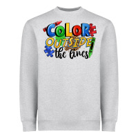 Heather Grey Color outside the lines Heavyweight Sweatshirt - FaDigitalArtStudio
