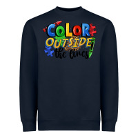 Navy Color outside the lines Heavyweight Sweatshirt - FaDigitalArtStudio