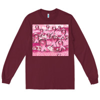 Burgundy ribbon Long Sleeve Tee - CowGirlArtShop