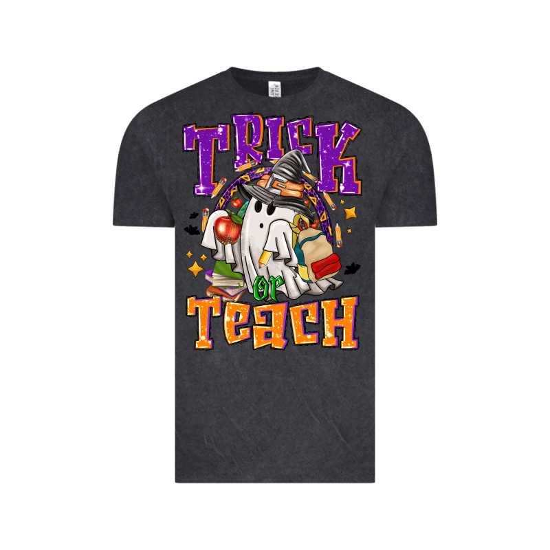 Trick Or Teach Halloween Vintage Tee by NancyCooperArtShop | Teevron