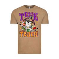 Vintage Coffee trick or teach halloween Vintage Tee - NancyCooperArtShop