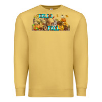 Antique Gold Hello Fall Rabbit Premium Sweatshirt - LillyAllenDesigns