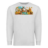 Dove Grey Hello Fall Rabbit Premium Sweatshirt - LillyAllenDesigns