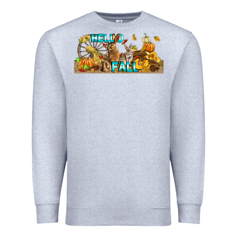 Hello Fall Rabbit Premium Sweatshirt by LillyAllenDesigns | Teevron
