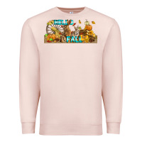 Pale Pink Hello Fall Rabbit Premium Sweatshirt - LillyAllenDesigns