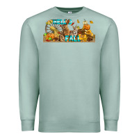 Seafoam Hello Fall Rabbit Premium Sweatshirt - LillyAllenDesigns