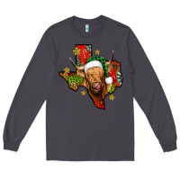 Smoke christmas texas highland cow Long Sleeve Tee - Jasminsmagicworld