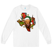 White christmas texas highland cow Long Sleeve Tee - Jasminsmagicworld