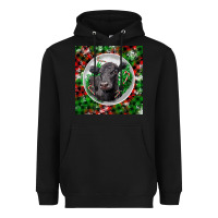Black christmas black angus cow Heavyweight Hoodie - LillyAllenDesigns