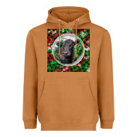 Meerkat christmas black angus cow Heavyweight Hoodie - LillyAllenDesigns
